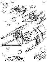 coloriage star wars les vaisseaux